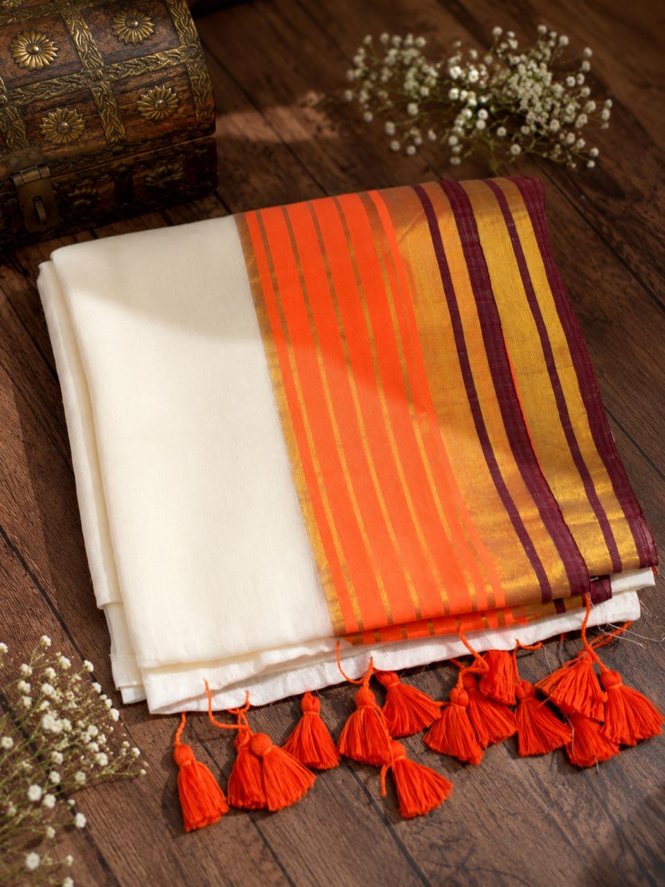 Indulekha Mul Cotton Saree